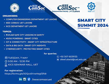 Department of Computer Engineering and IEEE ComSoc Collaboration at UET Lahore